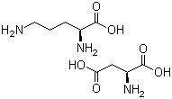 结构式 CAS# 3230-94-2, L-鸟氨酸 L-天门冬氨酸盐
