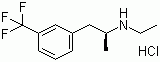 右盐酸芬氟拉明分子结构 (CAS 3239-45-0)