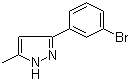 3-(3-溴苯基)-5-甲基-1H-吡唑分子结构 (CAS 324054-75-3)