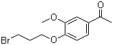 structure of CAS# 3245-49-6, 1-[4-(3-Bromopropoxy)-3-methoxyphenyl]ethanone