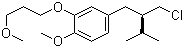 结构式 CAS# 324763-39-5, 4-[(2R)-2-(氯甲基)-3-甲基丁基]-1-甲氧基-2-(3-甲氧基丙氧基)苯; 阿利克仑-1