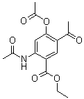 5-Acetyl-2-(acetylamino)-4-(acetyloxy)benzoic acid ethyl ester molecular structure (CAS 325819-32-7)