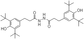 structure of CAS# 32687-78-8, Hydrazide;2',3-Bis[[3-[3,5-di-tert-butyl-4-hydroxyphenyl]propionyl]]propionohydrazide; Antioxidant 1024