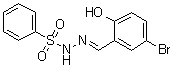结构式 CAS# 326886-05-9, 苯磺酸[(5-溴-2-羟基苯基)亚甲基]酰肼