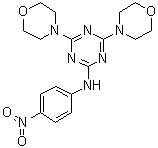 结构式 CAS# 326914-06-1, 4,6-二-4-吗啉基-N-(4-硝基苯基)-1,3,5-三嗪-2-胺