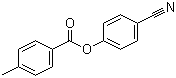 结构式 CAS# 32792-42-0, 4'-甲基苯甲酸 4-氰基苯酯
