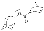 structure of CAS# 328087-87-2, 2-Ethyladamantan-2-yl bicyclo[2.2.1]hept-5-ene-2-carboxylate;Bicyclo[2.2.1]hept-5-ene-2-carboxylic acid 2-ethyltricyclo[3.3.1.1(3,7)]dec-2-yl ester