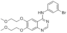 结构式 CAS# 328528-74-1, [6,7-双-(2-甲氧基-乙氧基)-喹唑啉-4-基]-(3-溴-苯基)-胺