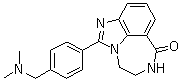 structure of CAS# 328543-09-5, AG 14361;2-[4-[(Dimethylamino)methyl]phenyl]-5,6-dihydroimidazo[4,5,1-jk][1,4]benzodiazepin-7(4H)-one