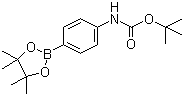 structure of CAS# 330793-01-6, 4-(N-Boc-amino)phenylboronic acid pinacol ester;4-[(tert-Butoxycarbonylamino)phenyl]boronic acid pinacol ester; tert-Butyl-N-[4-(4,4,5,5-tetramethyl-1,2,3-dioxaborolan-2-yl)phenyl]carbamate
