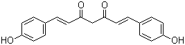 结构式 CAS# 33171-05-0, 双去甲氧基姜黄素; (1E,6E)-1,7-双(4-羟基苯基)-1,6-己二烯-3,5-二酮