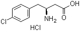 (S)-3-氨基-4-(4-氯苯基)丁酸盐酸盐分子结构 (CAS 331763-58-7)
