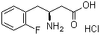 结构式 CAS# 331763-61-2, (S)-3-氨基-4-(2-氟苯基)丁酸盐酸盐