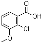 structure of CAS# 33234-36-5, 2-Chloro-3-methoxybenzoic acid