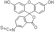 结构式 CAS# 3326-32-7, 异硫氰酸荧光素酯