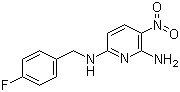 结构式 CAS# 33400-49-6, 2-氨基-3-硝基-6-(4-氟苄基氨基)吡啶