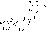structure of CAS# 33430-61-4, 2'-Deoxyguanosine-5'-monophosphoric acid disodium salt;; Disodium 5'-dGMP