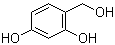 structure of CAS# 33617-59-3, 2,4-Dihydroxybenzyl alcohol;4-(Hydroxymethyl)-1,3-benzenediol; 4-(Hydroxymethyl)resorcinol; 4-Methylolresorcinol
