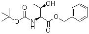 结构式 CAS# 33662-26-9, N-叔丁氧羰基-L-苏氨酸苄酯
