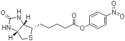 结构式 CAS# 33755-53-2, (+)-生物素对硝基苯酯