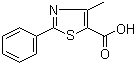 结构式 CAS# 33763-20-1, 4-甲基-2-苯基噻唑-5-羧酸