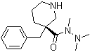 结构式 CAS# 339539-84-3, (3R)-3-苄基-3-哌啶甲酰三甲基肼