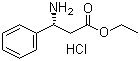 structure of CAS# 340188-50-3, (R)-3-Amino-3-phenylpropanoic acid ethyl ester hydrochloride