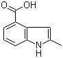 2-甲基-1H-吲哚-4-羧酸分子结构 (CAS 34058-50-9)