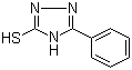 结构式 CAS# 3414-94-6, 5-苯基-1,2,4-三唑-3-硫醇