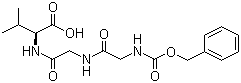 structure of CAS# 34152-86-8, N-Benzyloxycarbonylglycylglycyl-L-valine;Z-Gly-Gly-Val-OH