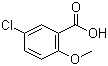 结构式 CAS# 3438-16-2, 5-氯-2-甲氧基苯甲酸