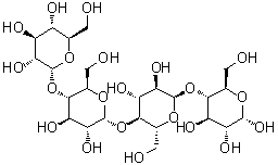 structure of CAS# 34612-38-9, Maltotetraose;Amylotetraose; alpha-1,4-Tetraglucose