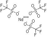 结构式 CAS# 34622-08-7, 三氟甲磺酸钕(III)