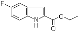 5-氟吲哚-2-甲酸乙酯分子结构 (CAS 348-36-7)
