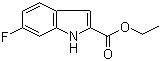6-氟吲哚-2-甲酸乙酯分子结构 (CAS 348-37-8)