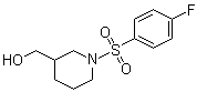 structure of CAS# 349402-83-1, 1-[(4-Fluorophenyl)sulfonyl]-3-piperidinemethanol