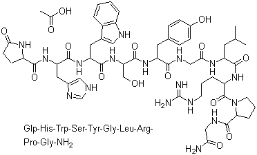 Gonadorelin acetate molecular structure (CAS 34973-08-5)
