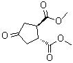 结构式 CAS# 35079-19-7, (-)-环戊酮-反式-3,4-二羧酸二甲酯