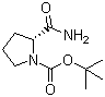 D-1-N-Boc-prolinamide molecular structure (CAS 35150-07-3)