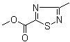 结构式 CAS# 352356-71-9, 3-甲基-1,2,4-噻二唑-5-羧酸甲酯
