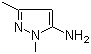structure of CAS# 3524-32-1, 5-Amino-1,3-dimethylpyrazole;1,3-Dimethyl-1H-pyrazol-5-amine