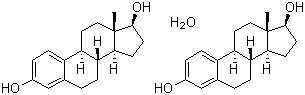 结构式 CAS# 35380-71-3, beta-雌二醇半水合物