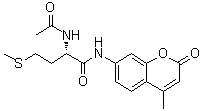结构式 CAS# 354152-20-8, (2S)-2-(乙酰氨基)-N-(4-甲基-2-氧代-2H-1-苯并吡喃-7-基)-4-(甲硫基)丁酰胺
