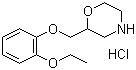 结构式 CAS# 35604-67-2, 盐酸维洛沙秦; 2-[(2-乙氧基苯氧基)甲基]吗啉盐酸盐