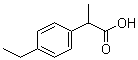 2-(4-乙基苯基)丙酸分子结构 (CAS 3585-52-2)