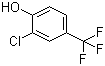 结构式 CAS# 35852-58-5, 2-氯-4-三氟甲基苯酚; 3-氯-4-羟基三氟甲苯