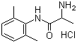 structure of CAS# 35891-93-1, Tocainide hydrochloride;2-Amino-N-(2,6-dimethylphenyl)propanamide hydrochloride