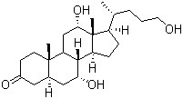 结构式 CAS# 359436-56-9, 3-酮基七鳃鳗醇; (5a,7a,12a)-7,12,24-三羟基胆烷-3-酮