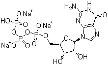 结构式 CAS# 36051-31-7, 鸟苷-5'-三磷酸三钠盐