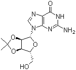 结构式 CAS# 362-76-5, 2',3'-O-异丙亚基鸟苷